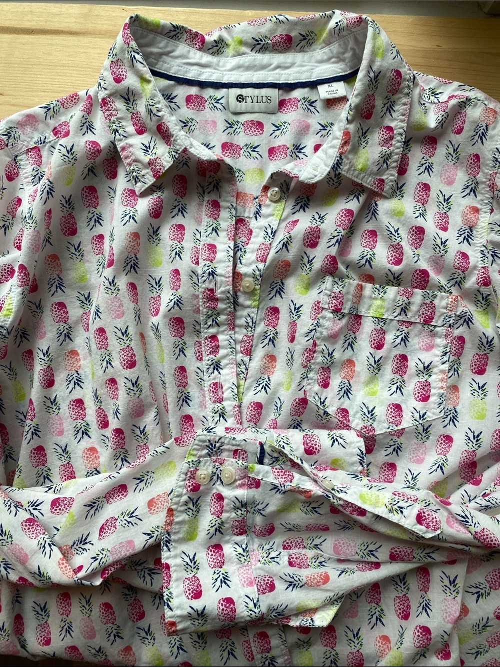 100% Cotton Button-Up Shirt Sz XL - Picture 6 of 8